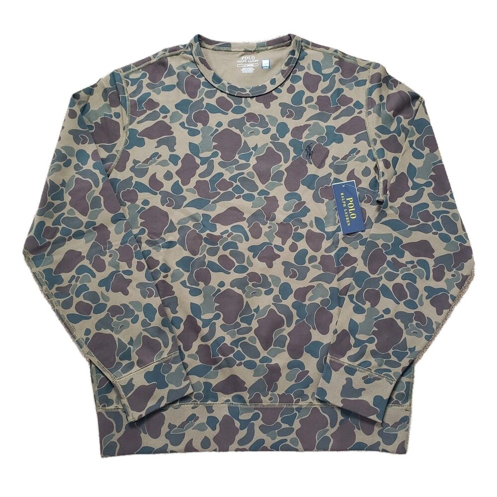NWT Polo Ralph Lauren Camouflage Size Large Mens Lightweight Sweatshirt Camo